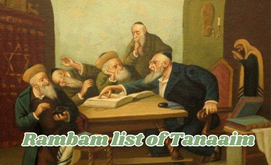 rambam list of tanaaim