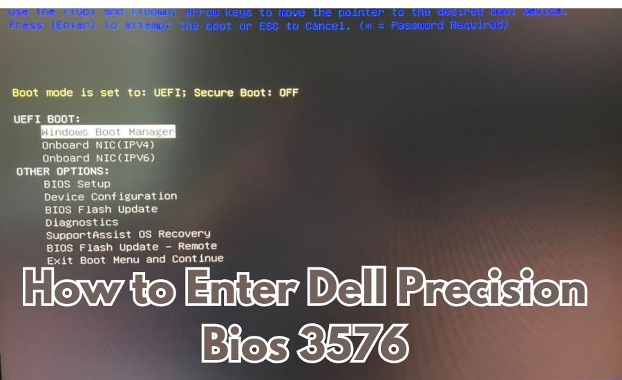 how to enter dell precision bios 3576