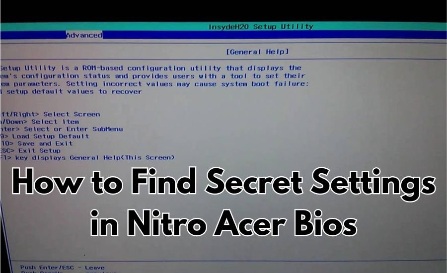 how to find secret settings in nitro acer bios